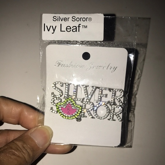 NIP Rhinestone “Silver Soror” AKA Pin - Picture 1 of 4